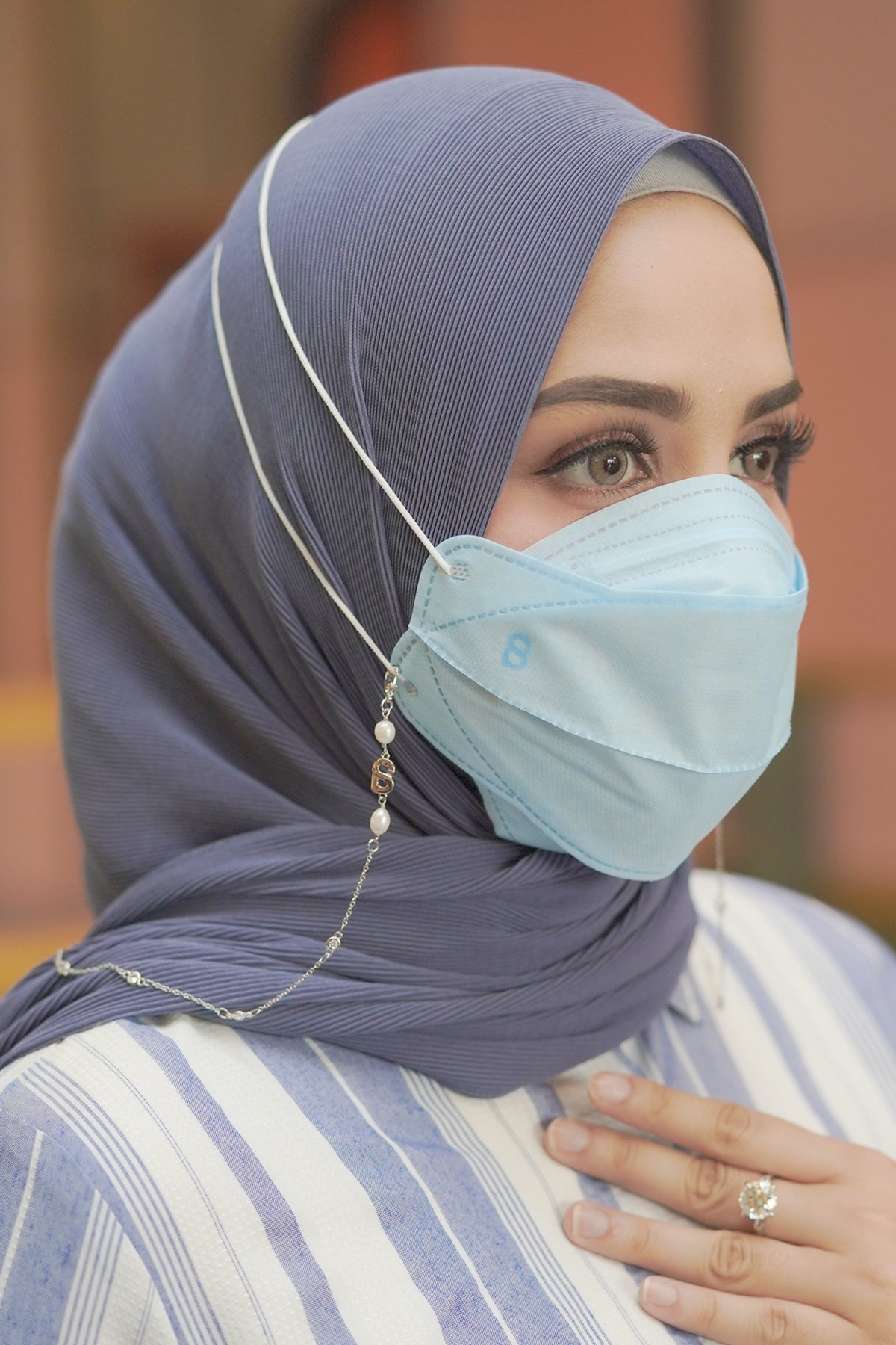 Buttonscarves Disposable Mask - Blue