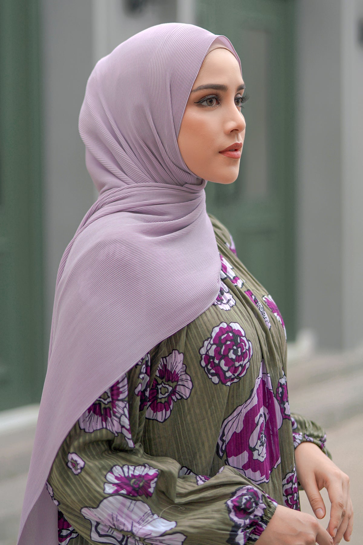 Everyday Pleated Shawl - Iris
