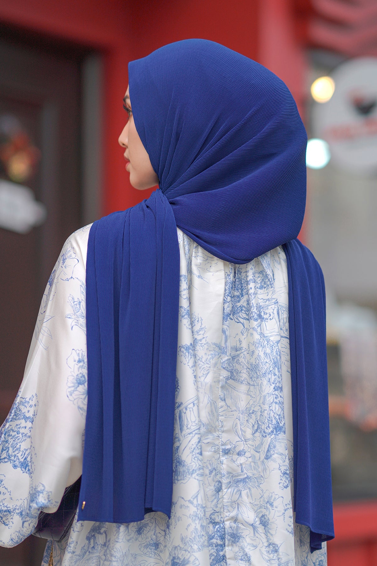 Everyday Pleated Shawl - Mazarine Blue