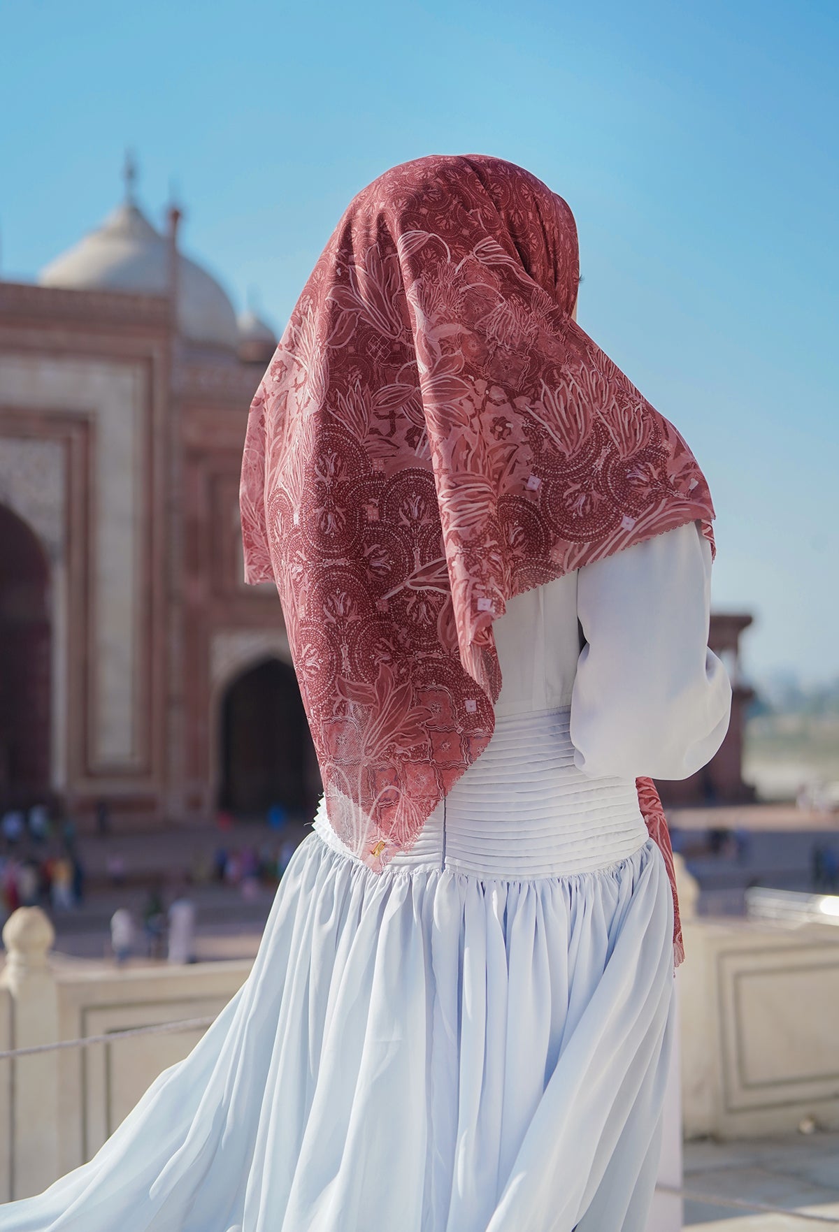 Maharani Voal Square XL - Maroon