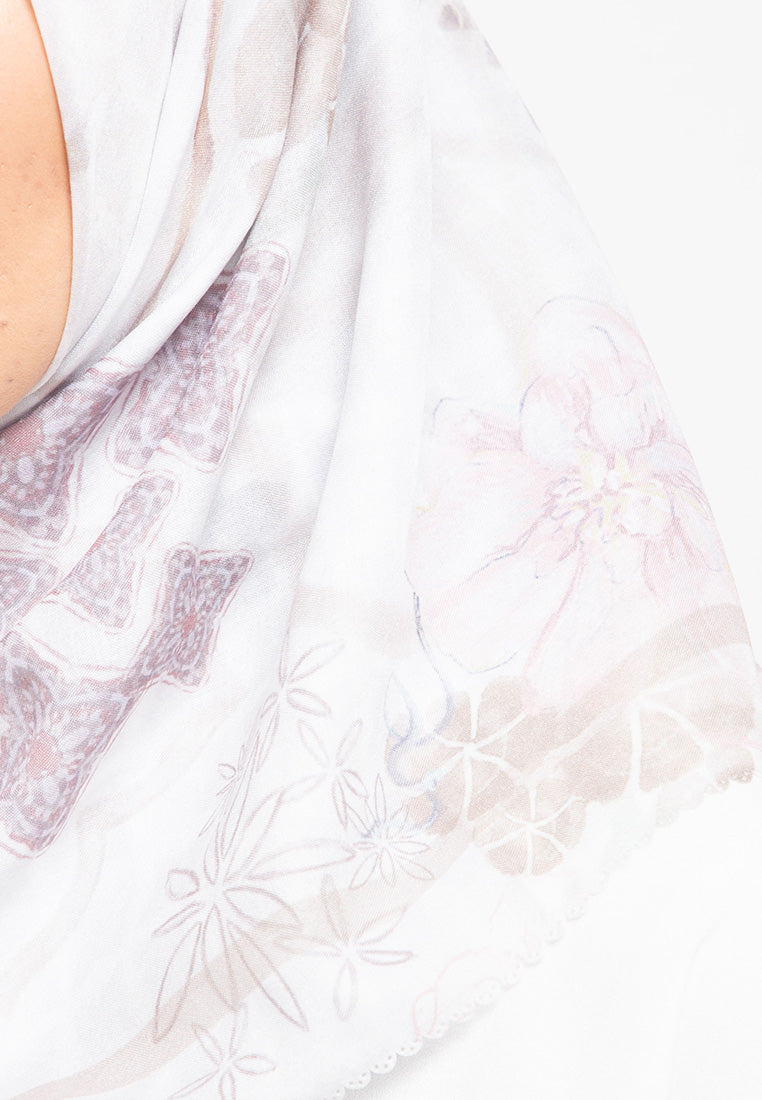 Sofya Voal Square - Cream