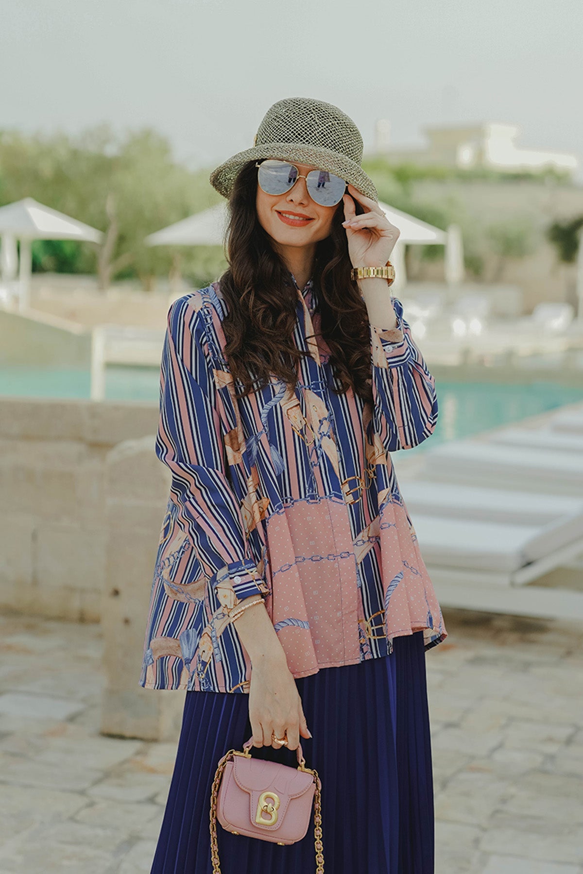 The Chain La Bella Cotton Shirt - Blue