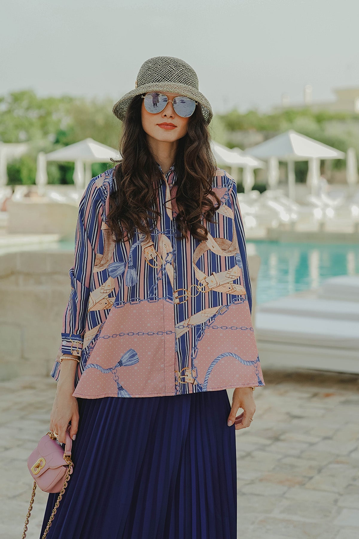 The Chain La Bella Cotton Shirt - Blue