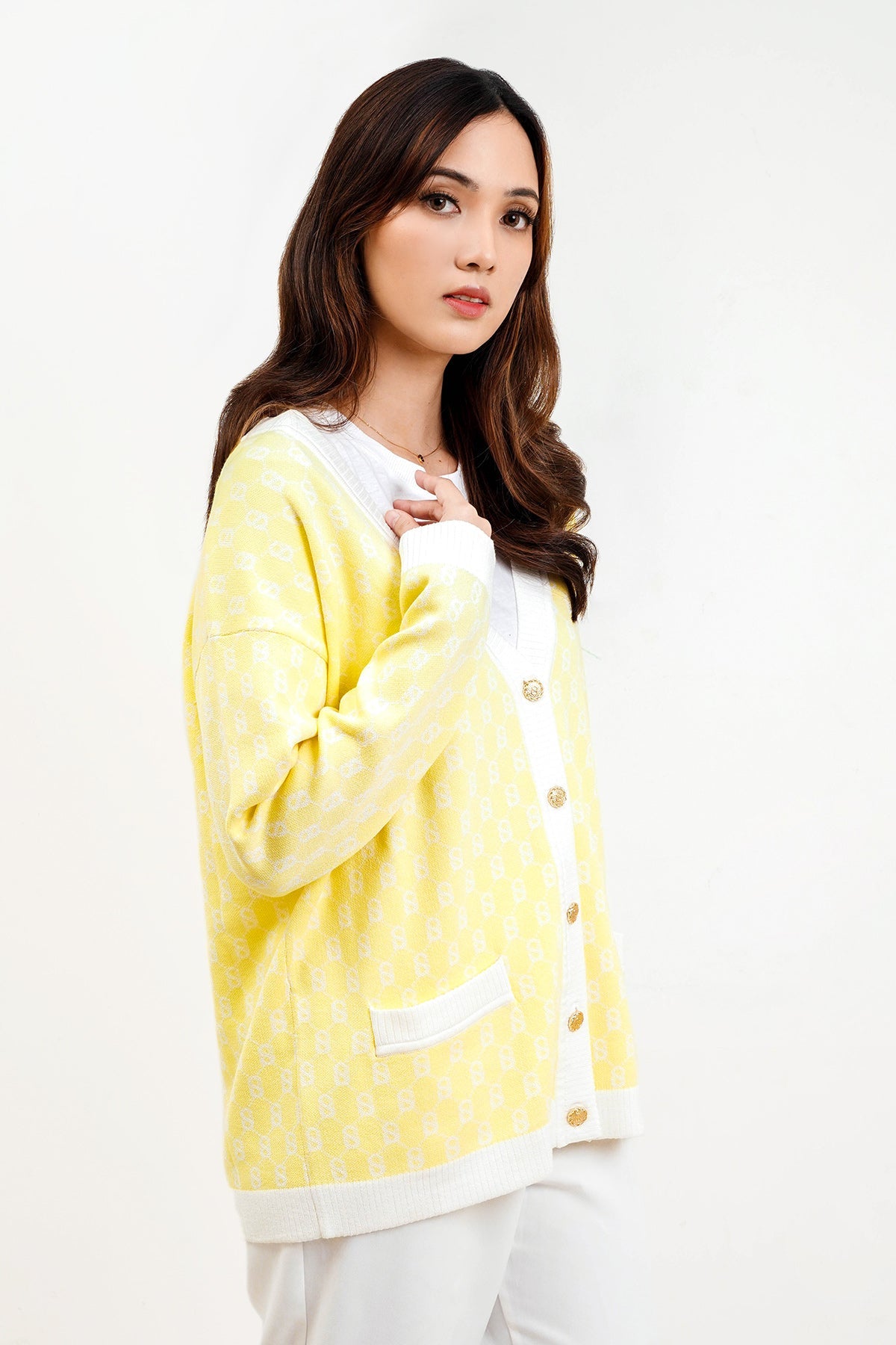 Signature Monogram Cardigan - Sunrise