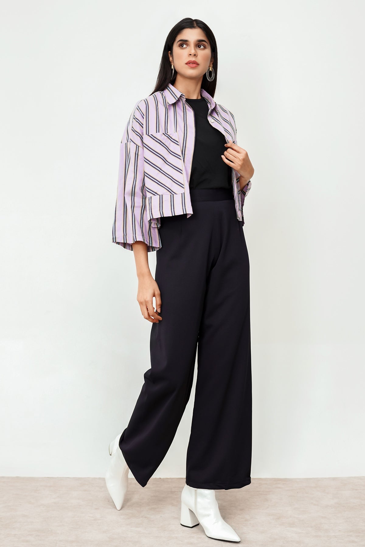 Gaia Crop Shirt - Purple