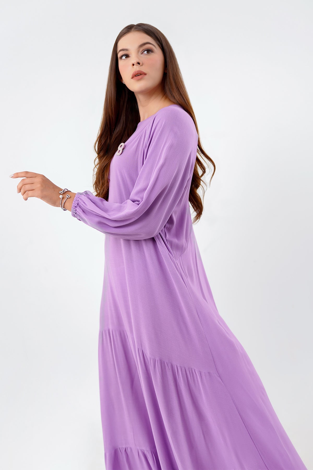 Tiered Maxi Dress - Purple