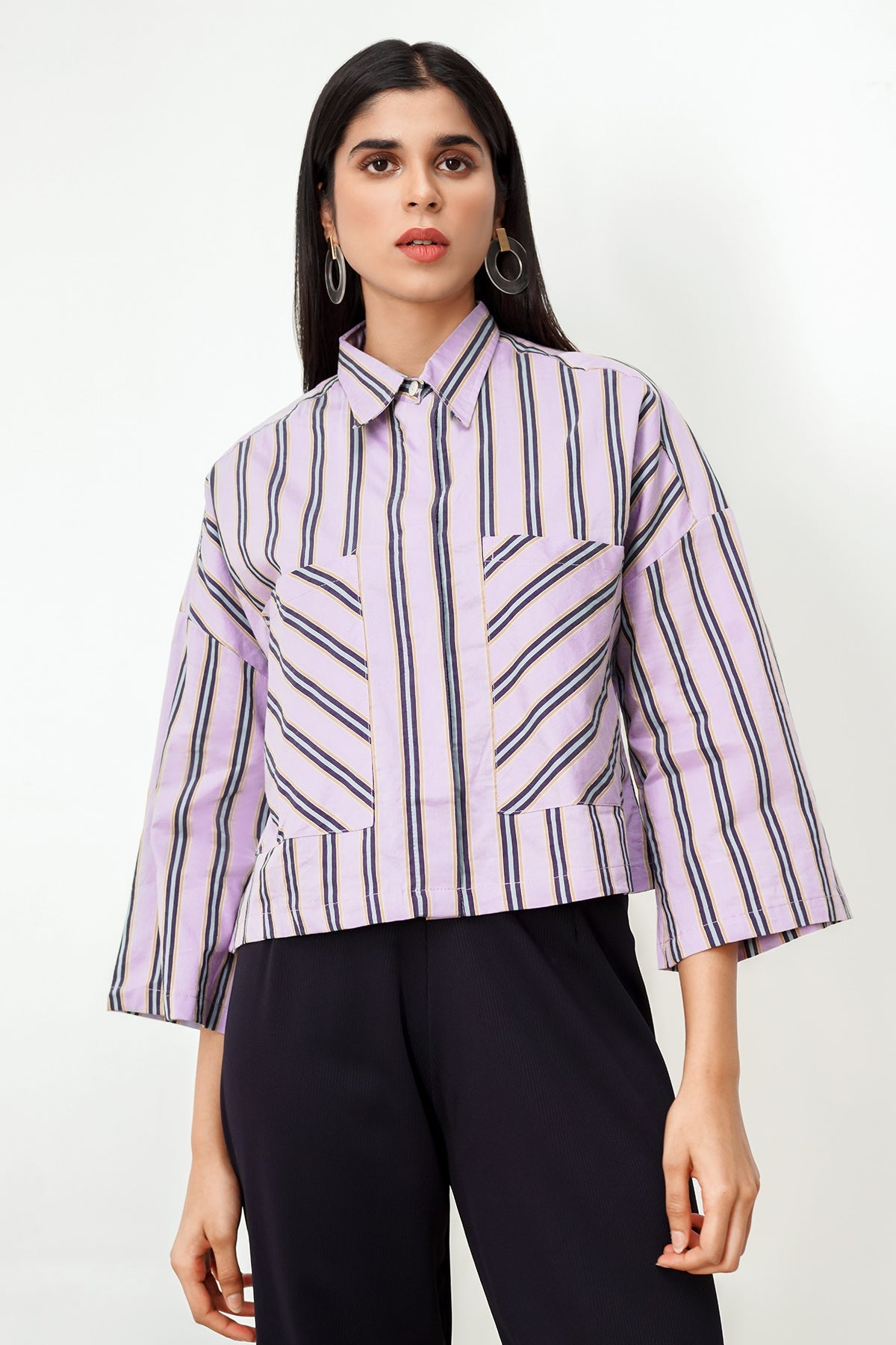 Gaia Crop Shirt - Purple