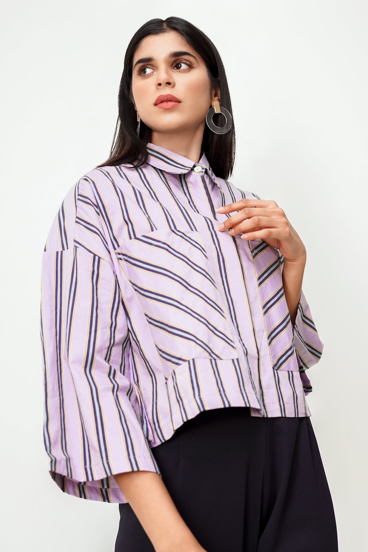 Gaia Crop Shirt - Purple