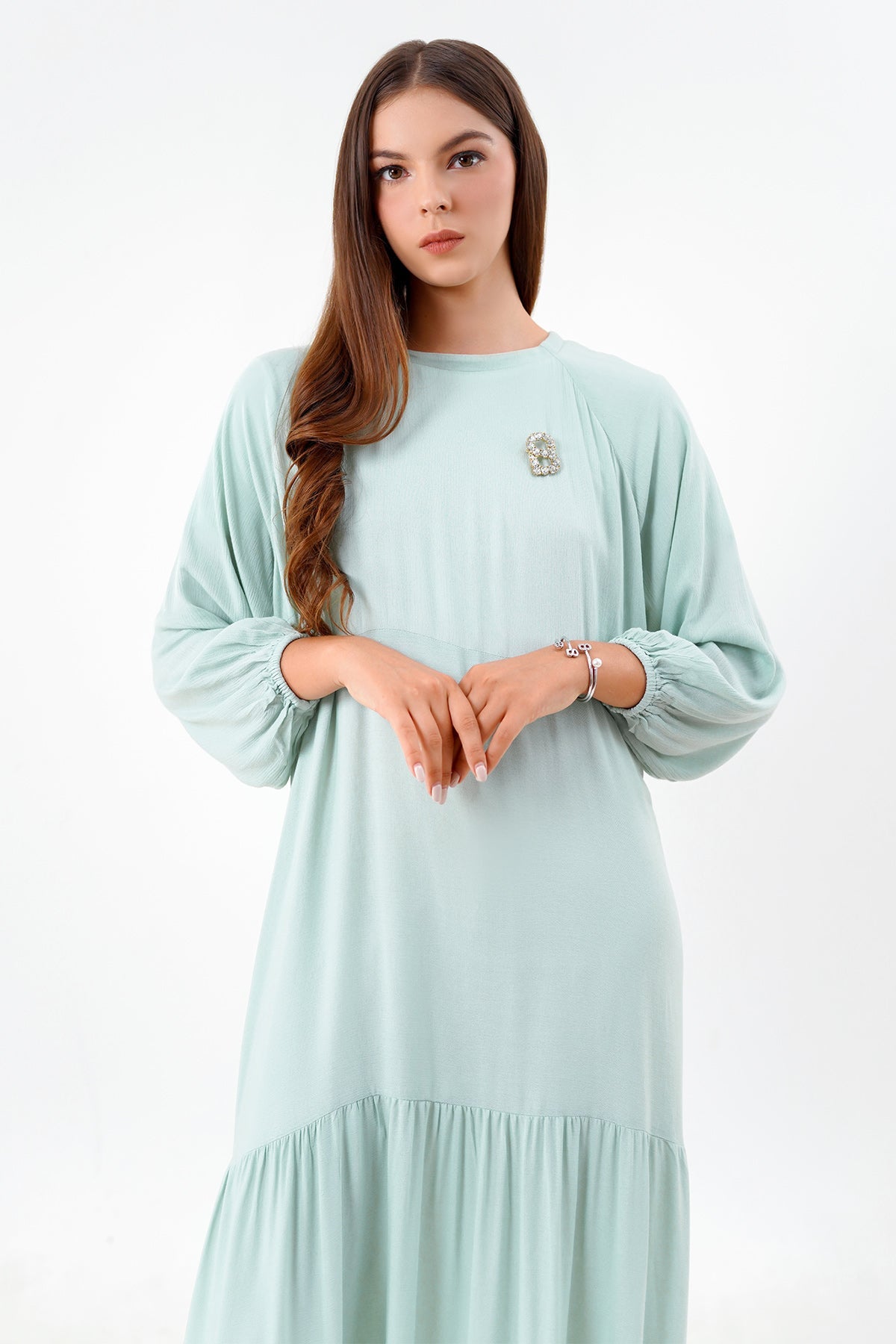 Tiered Maxi Dress - Light Blue