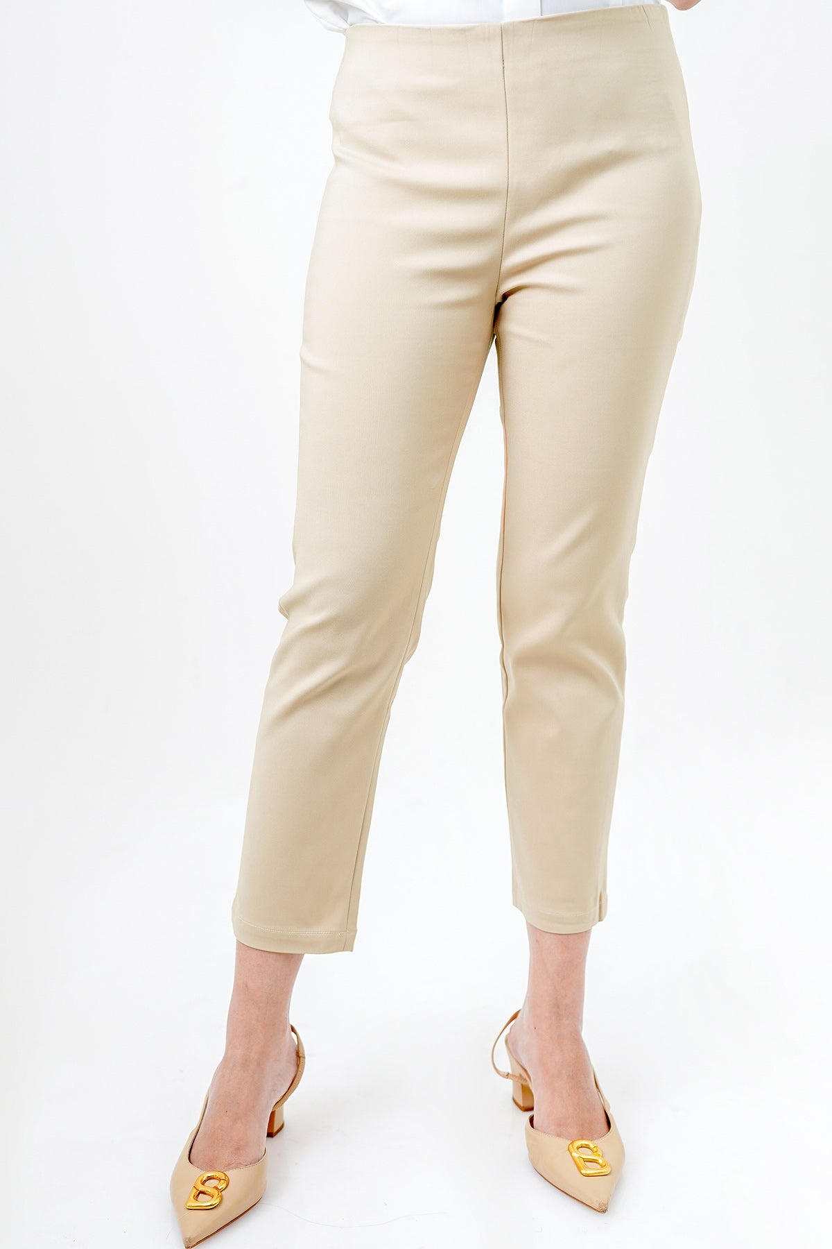 Basic Ankle Pants - Beige