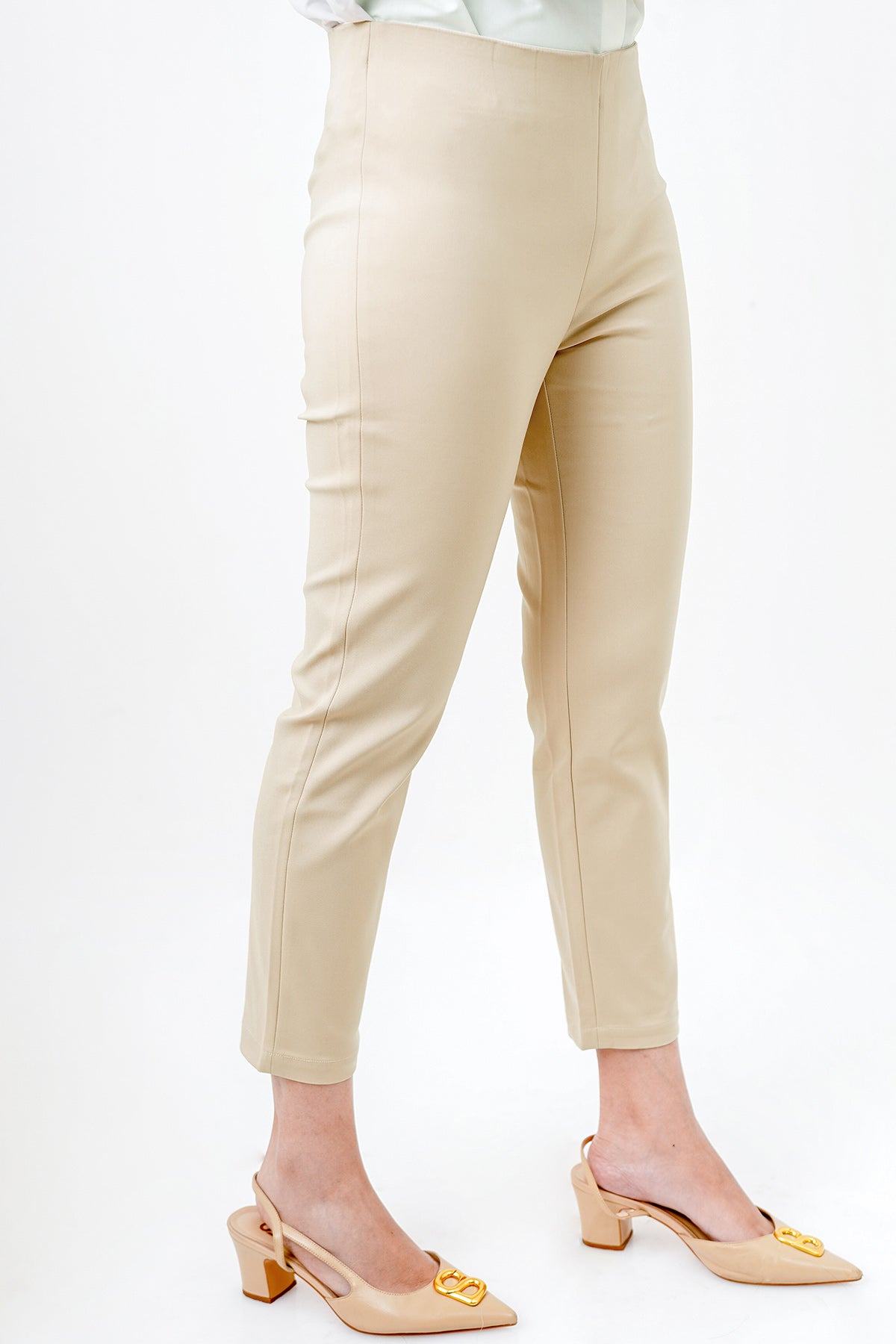 Basic Ankle Pants - Beige