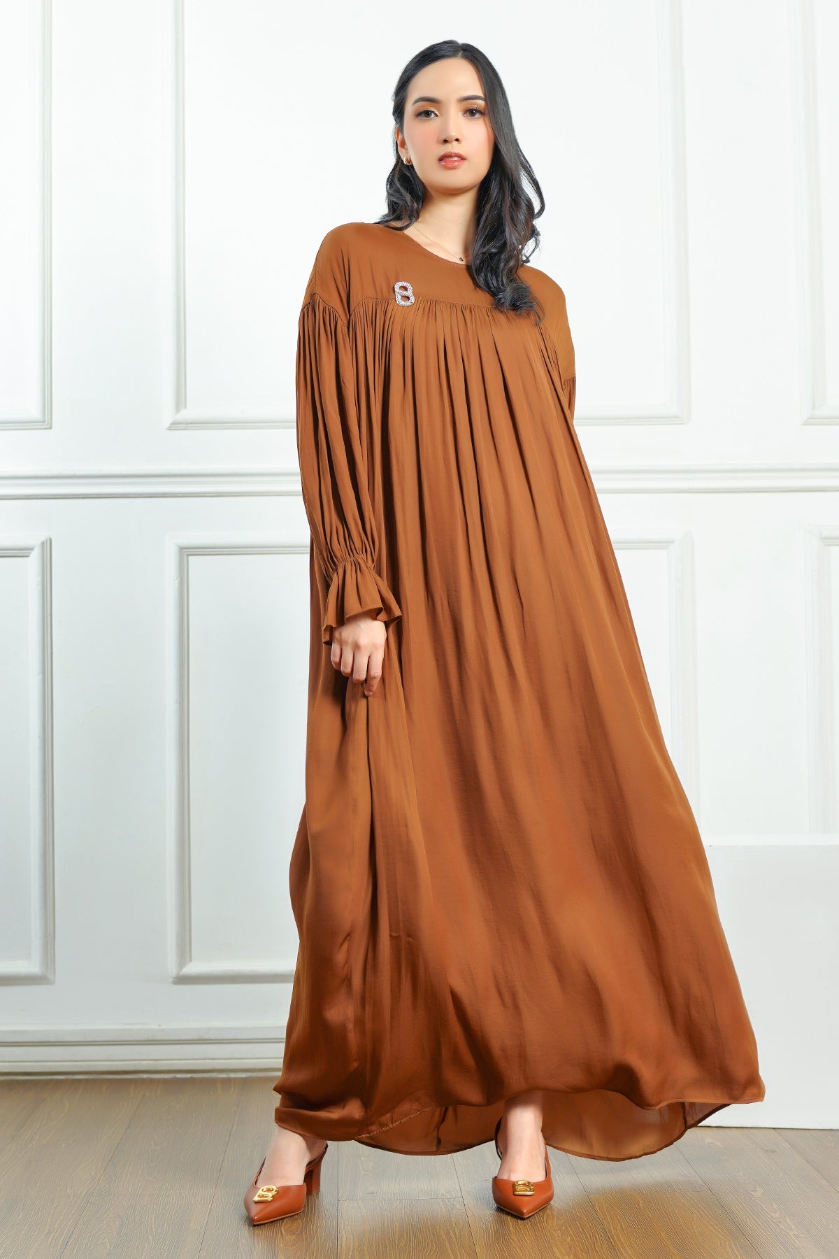 Cara Maxi Dress - Brown