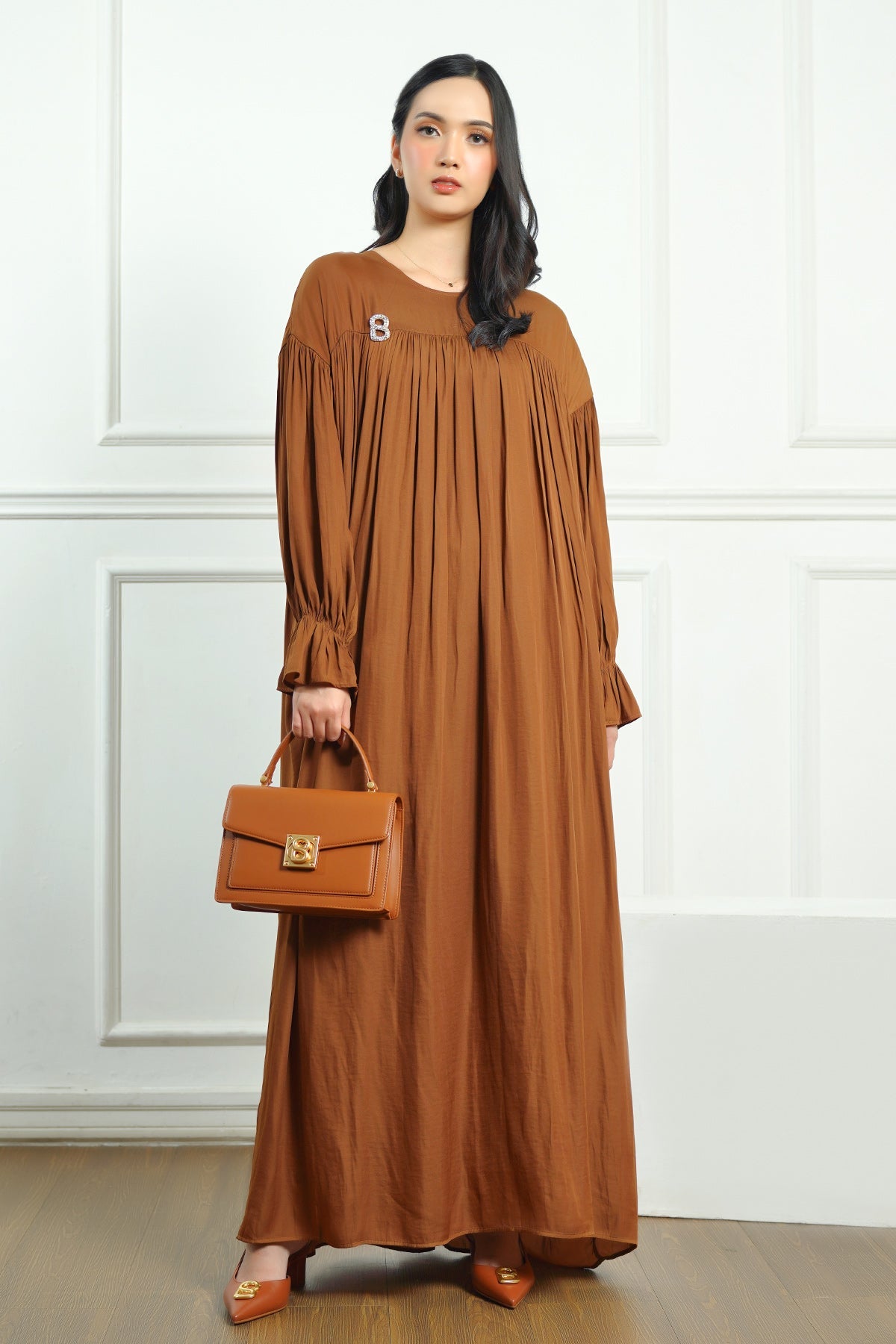 Cara Maxi Dress - Brown