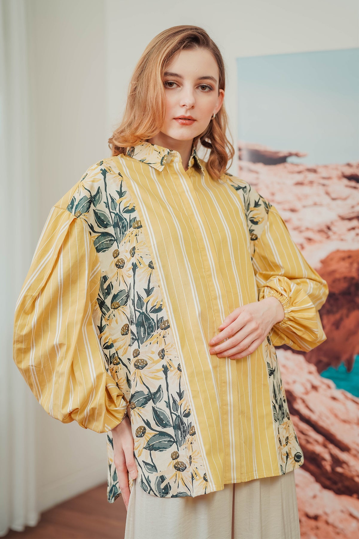 Rasha Floral Shirt - Yellow