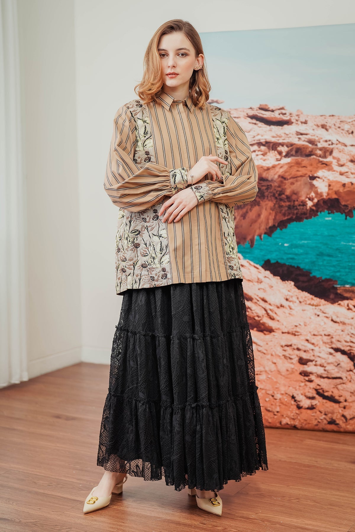 Rasha Floral Shirt - Brown