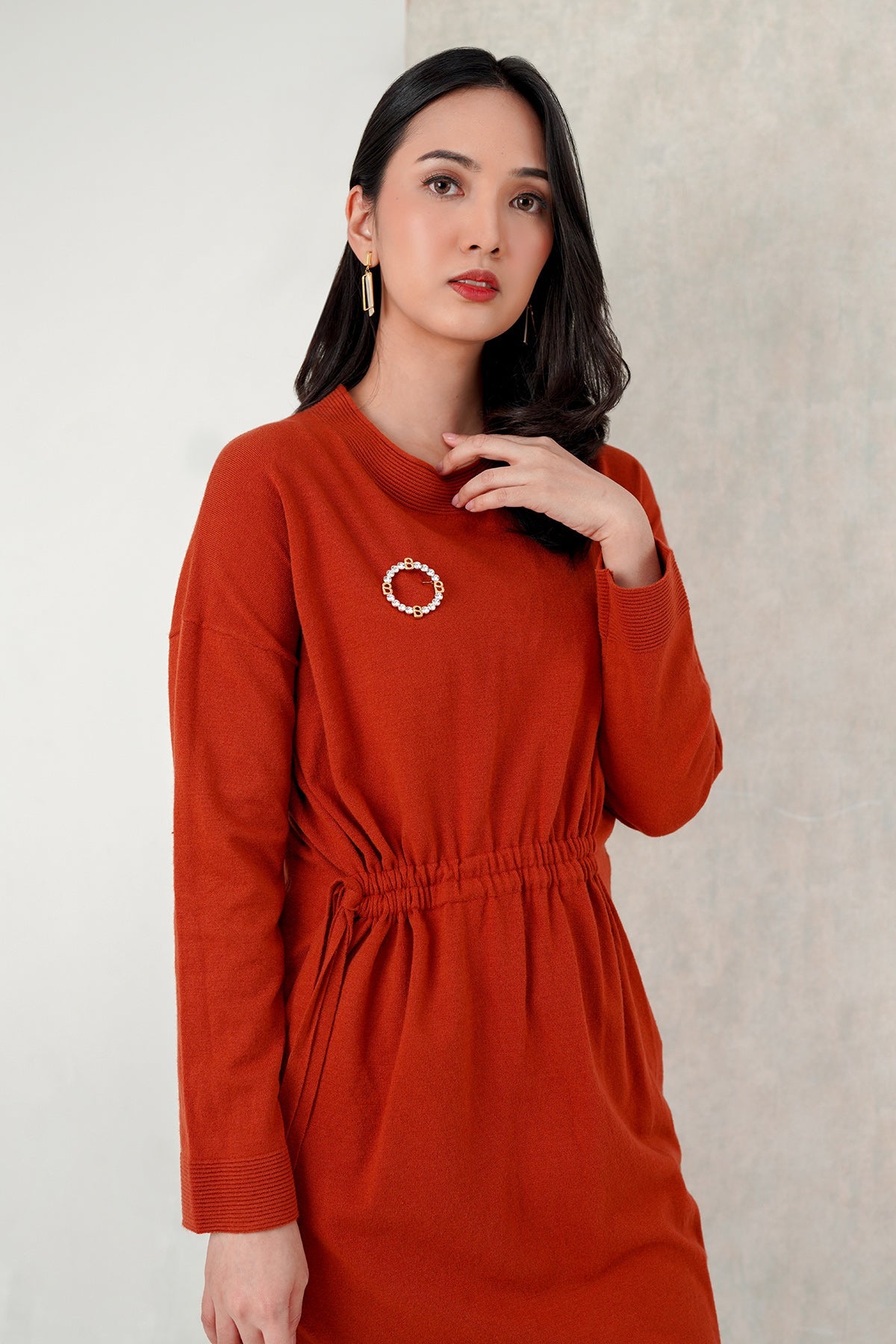 Sandra Knit Top - Brick
