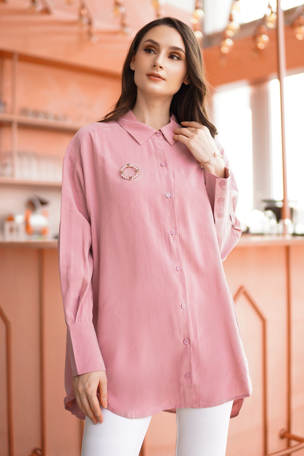 Amira Shirt - Ash Rose