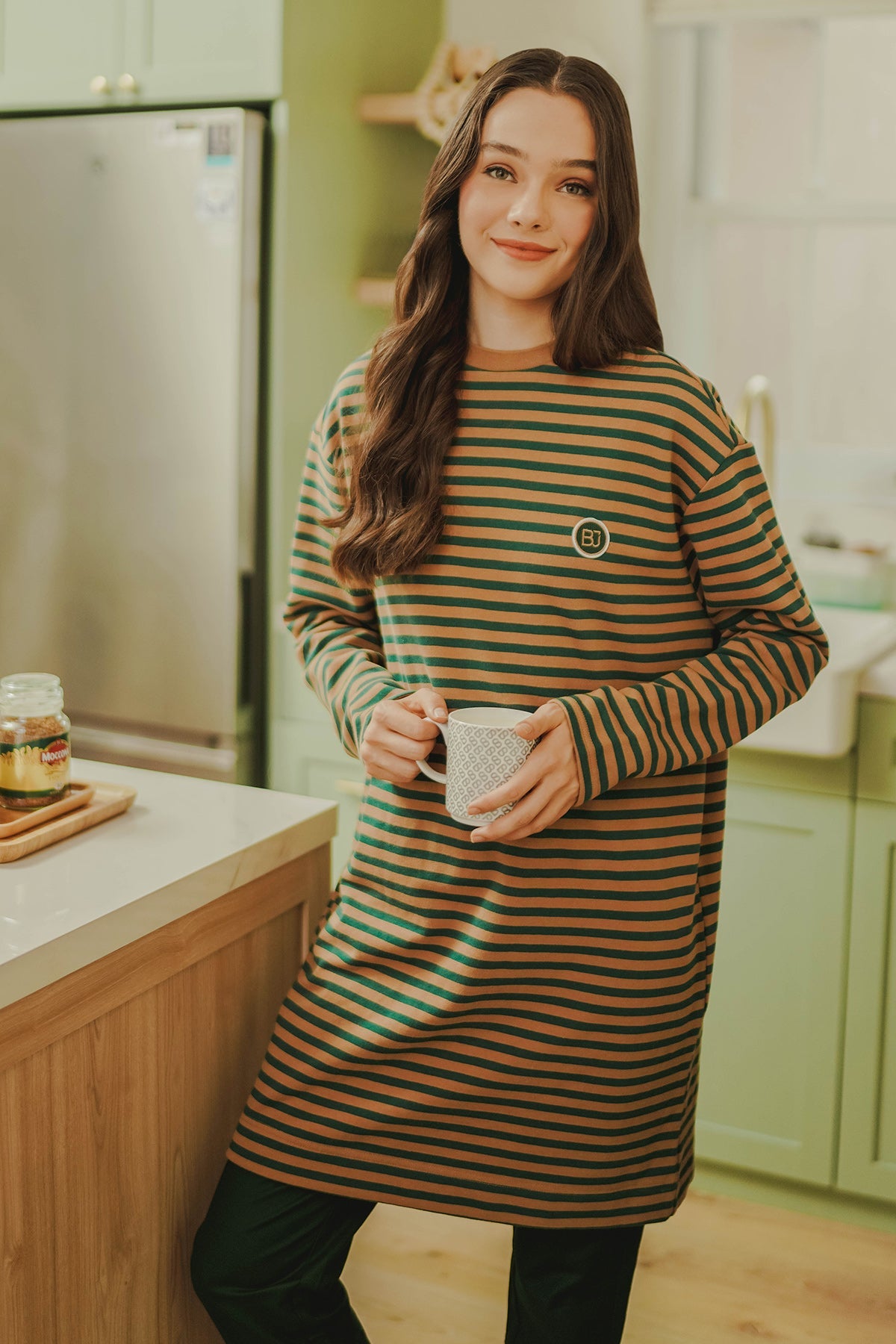 Lani T-Shirt - Green/Brown