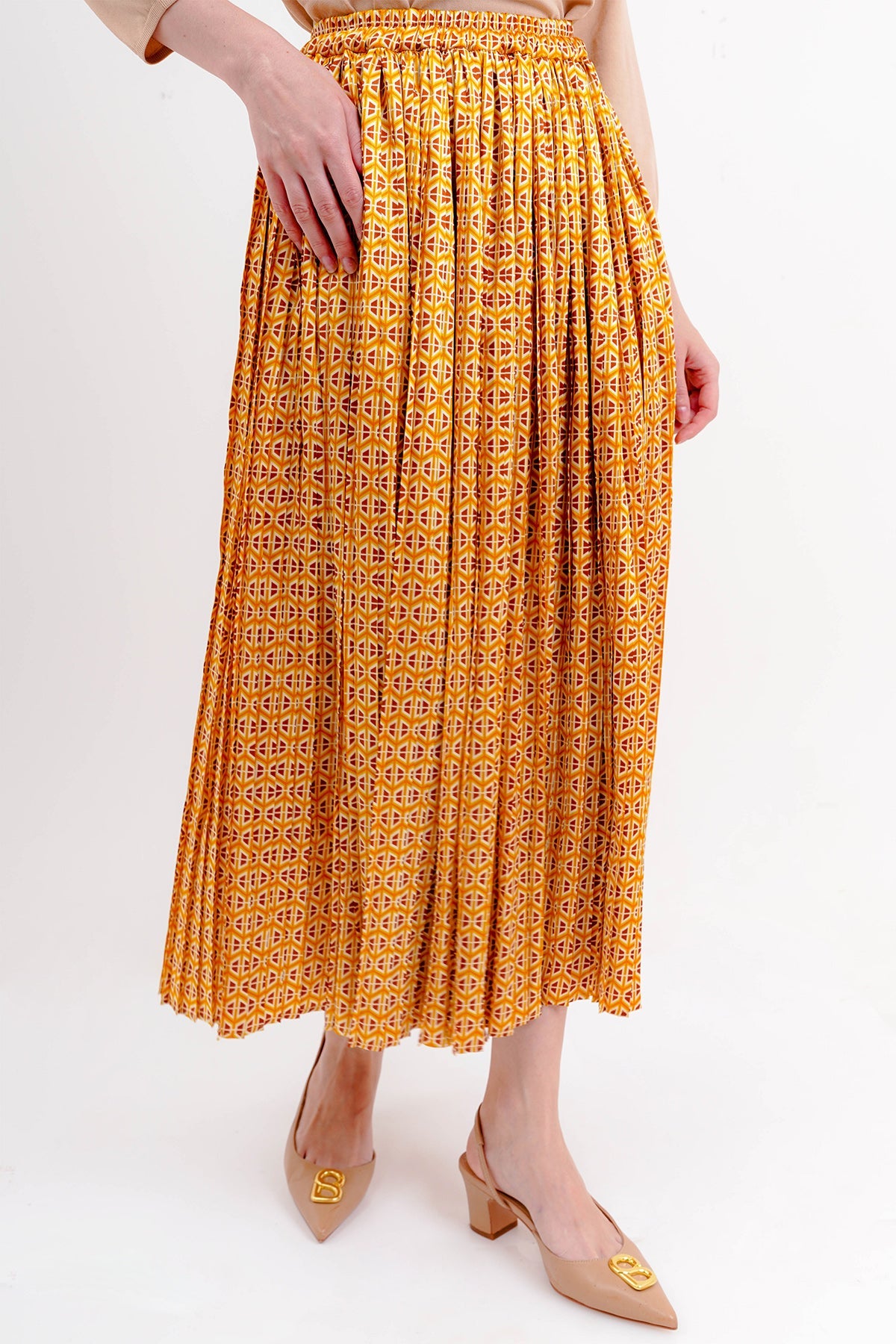 Giani Pleated Skirt - Yellow