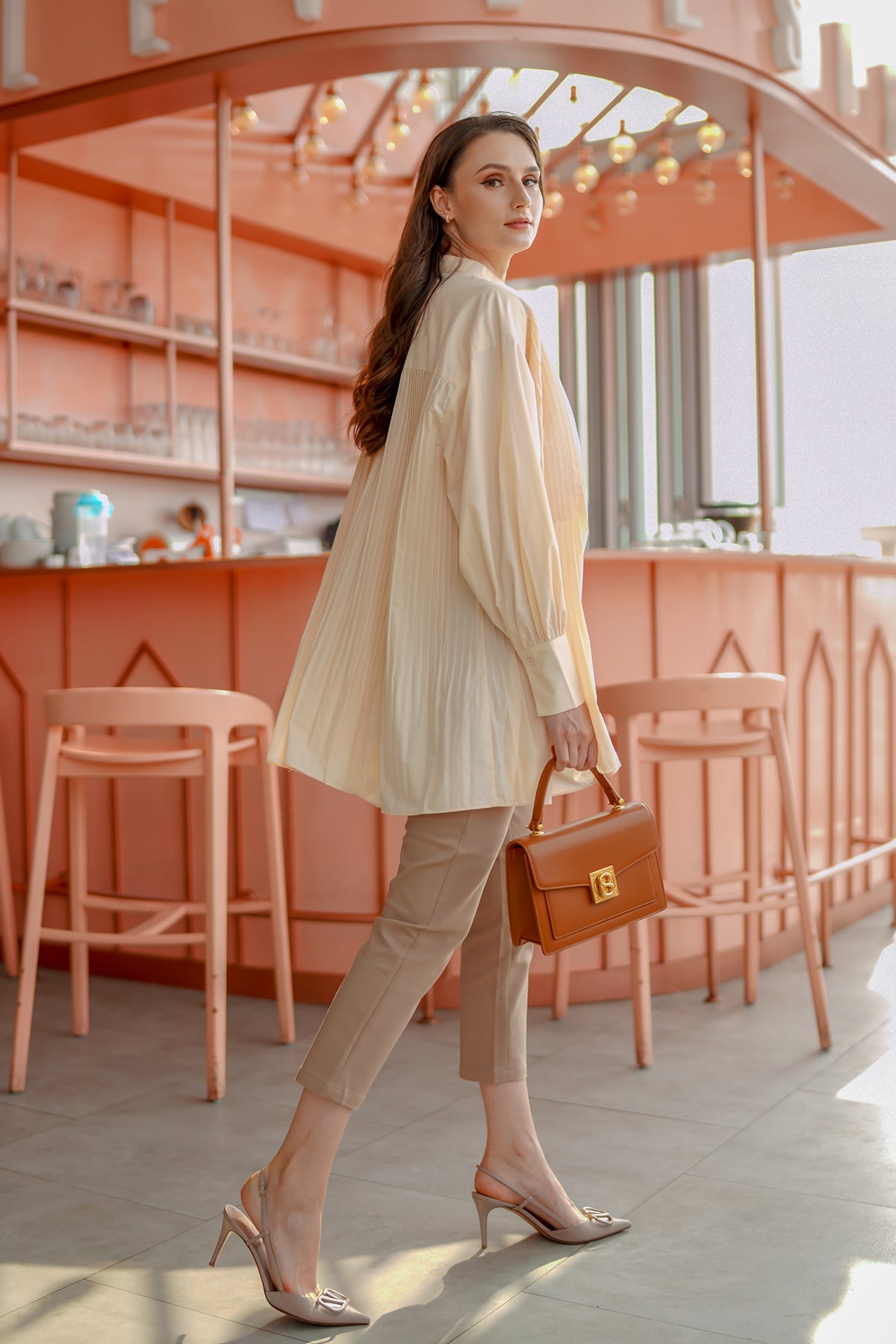 Pleated Shirt - Cream