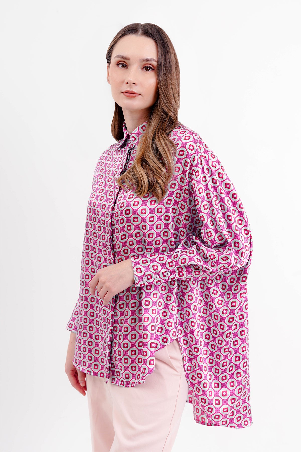 Giani Oversized Shirt - Purple