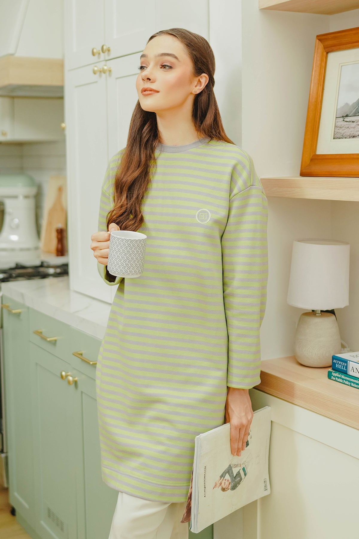 Lani T-Shirt - Grey/Green