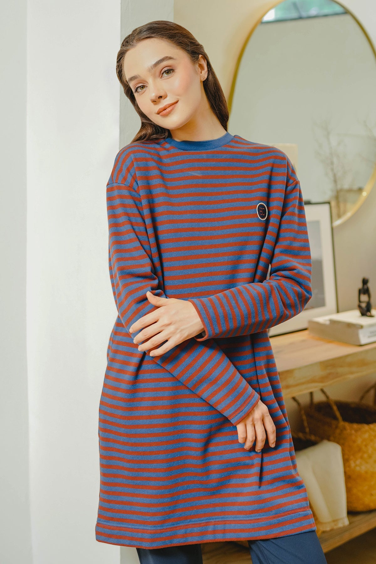 Lani T-Shirt - Red/Navy