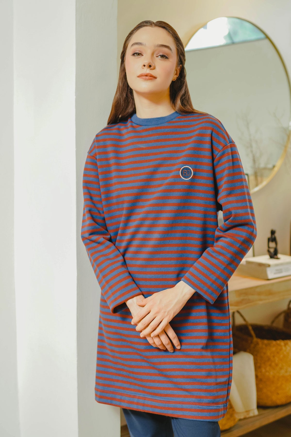Lani T-Shirt - Red/Navy