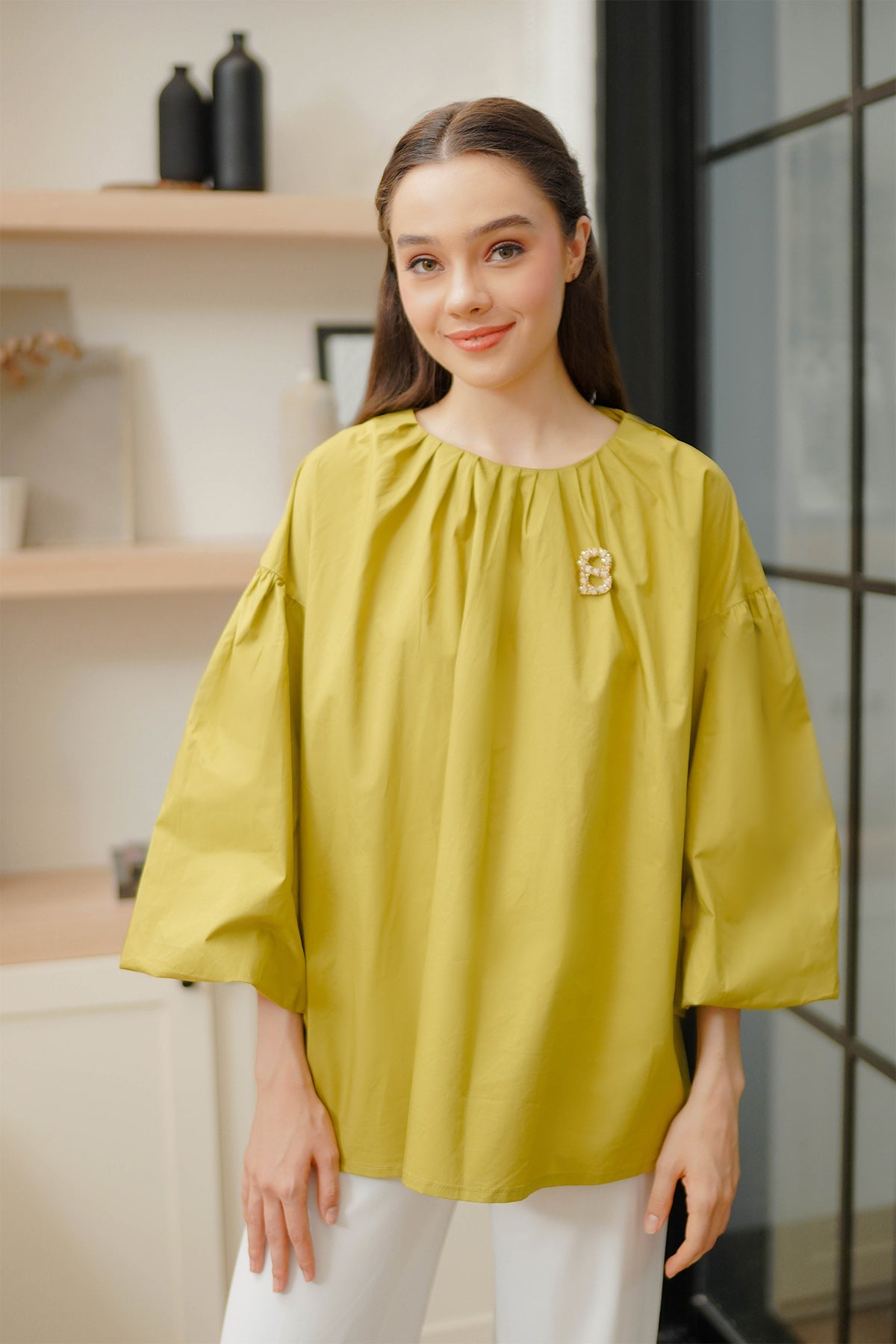 Uma Puffy Blouse - Green