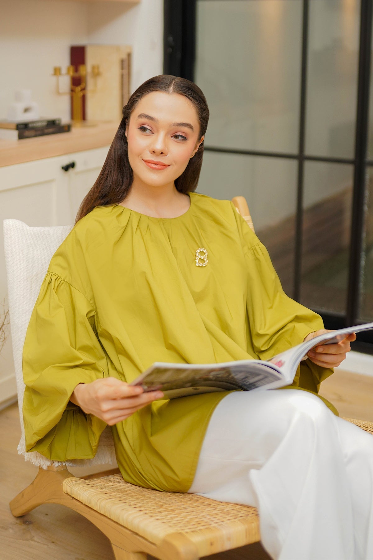 Uma Puffy Blouse - Green
