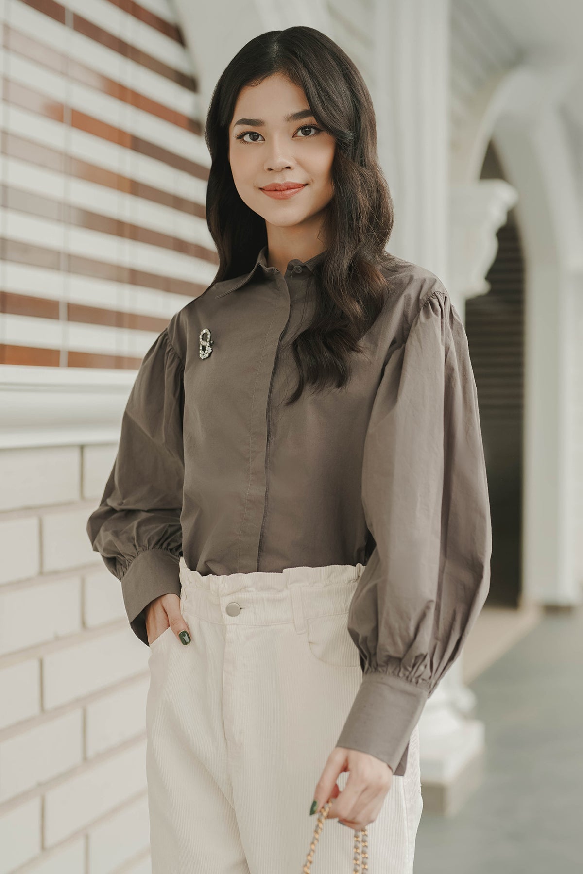 Briana Shirt - Grey