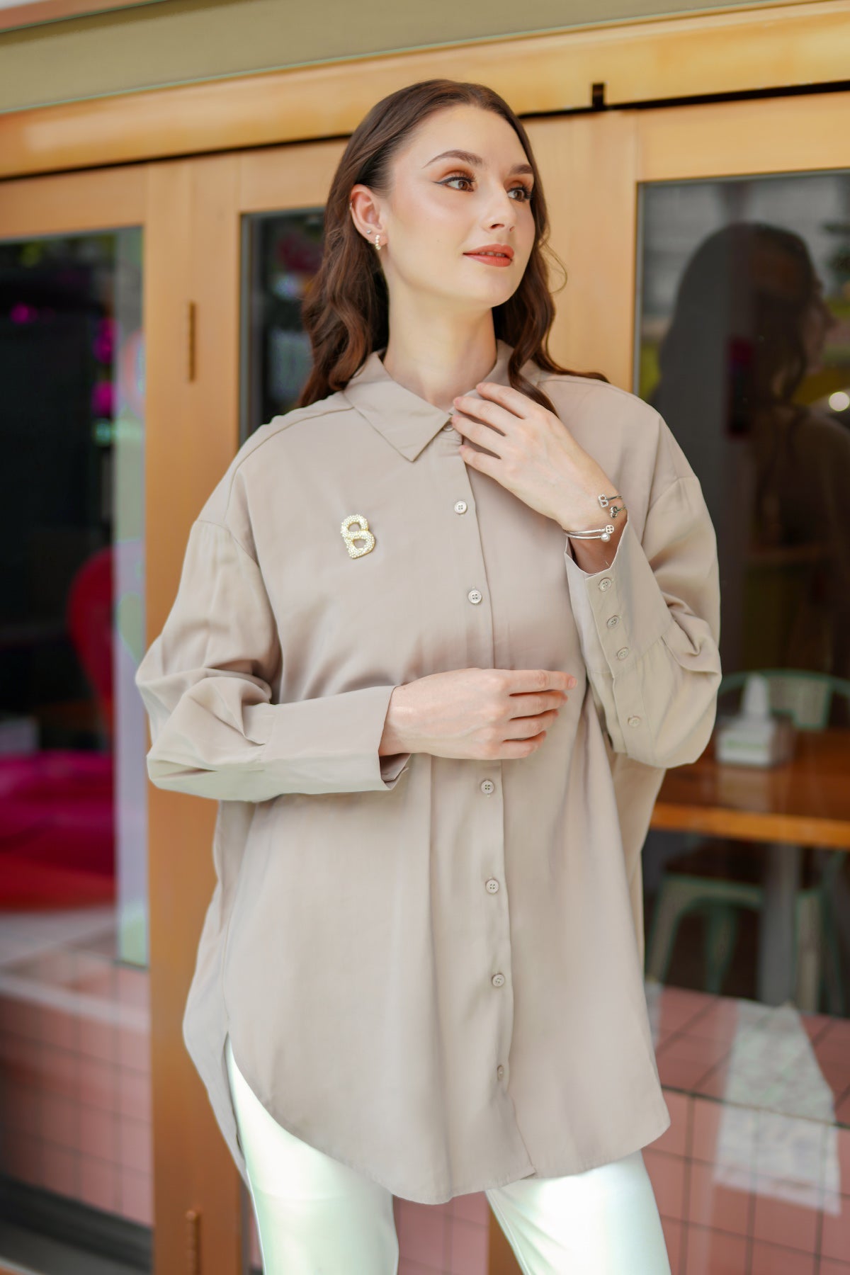 Amira Shirt - Pale Khaki