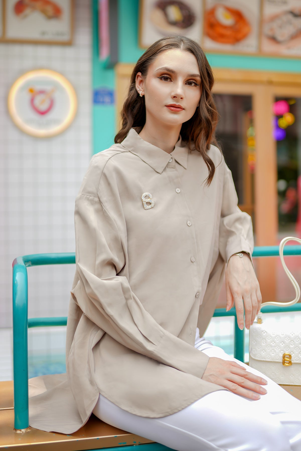 Amira Shirt - Pale Khaki