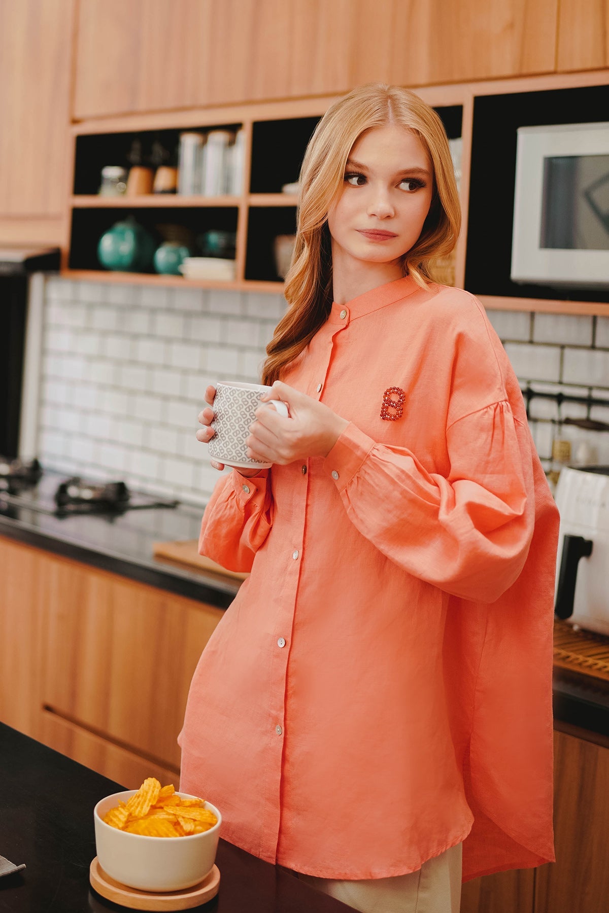 Inez Shirt - Coral