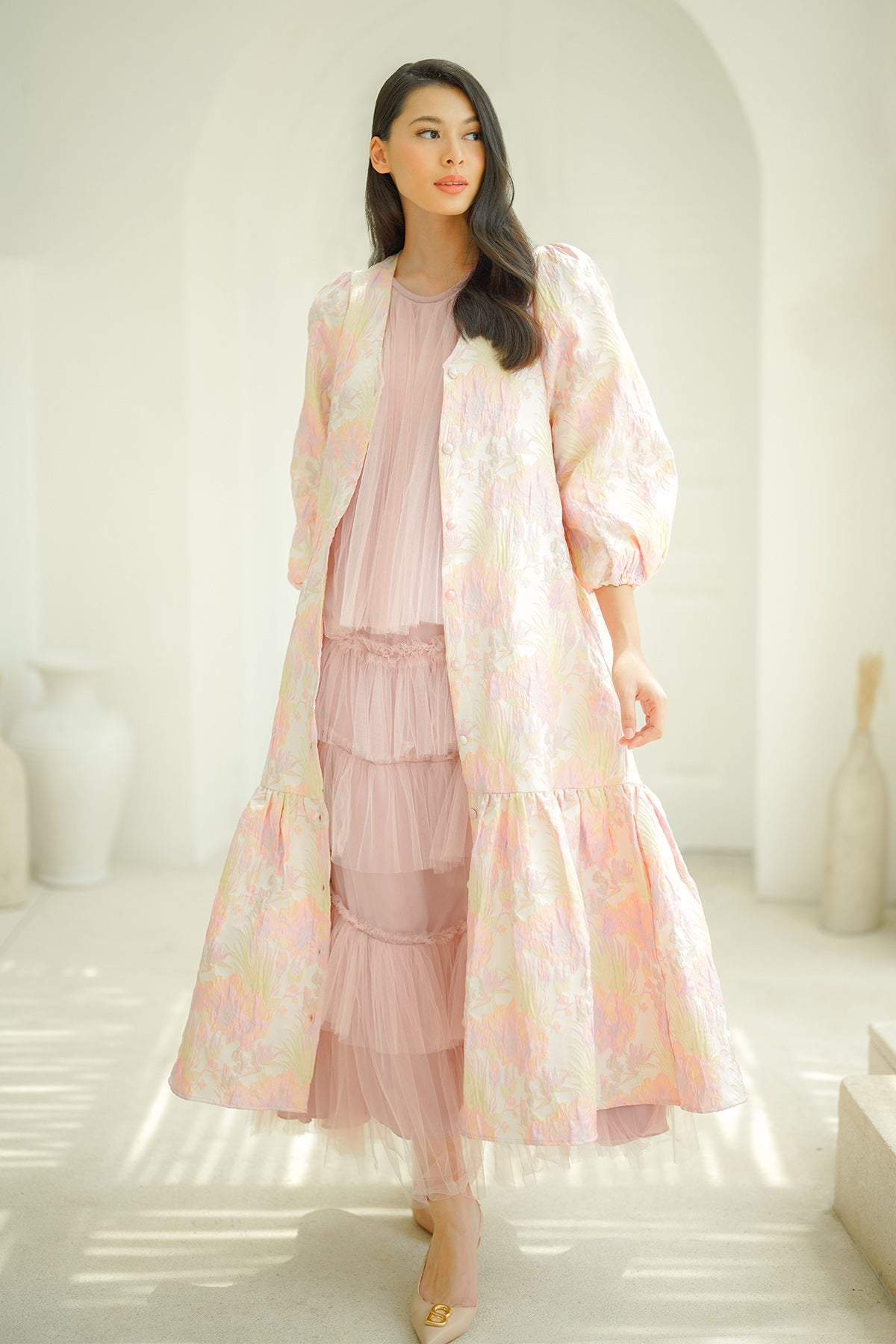 Saira Ruffle Outer - Pink