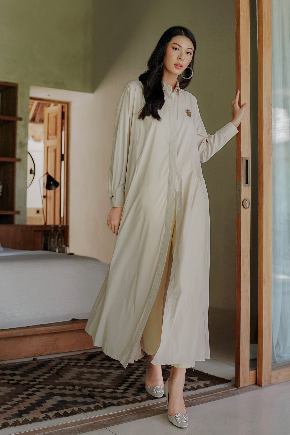 Samara Shirt Dress - Beige