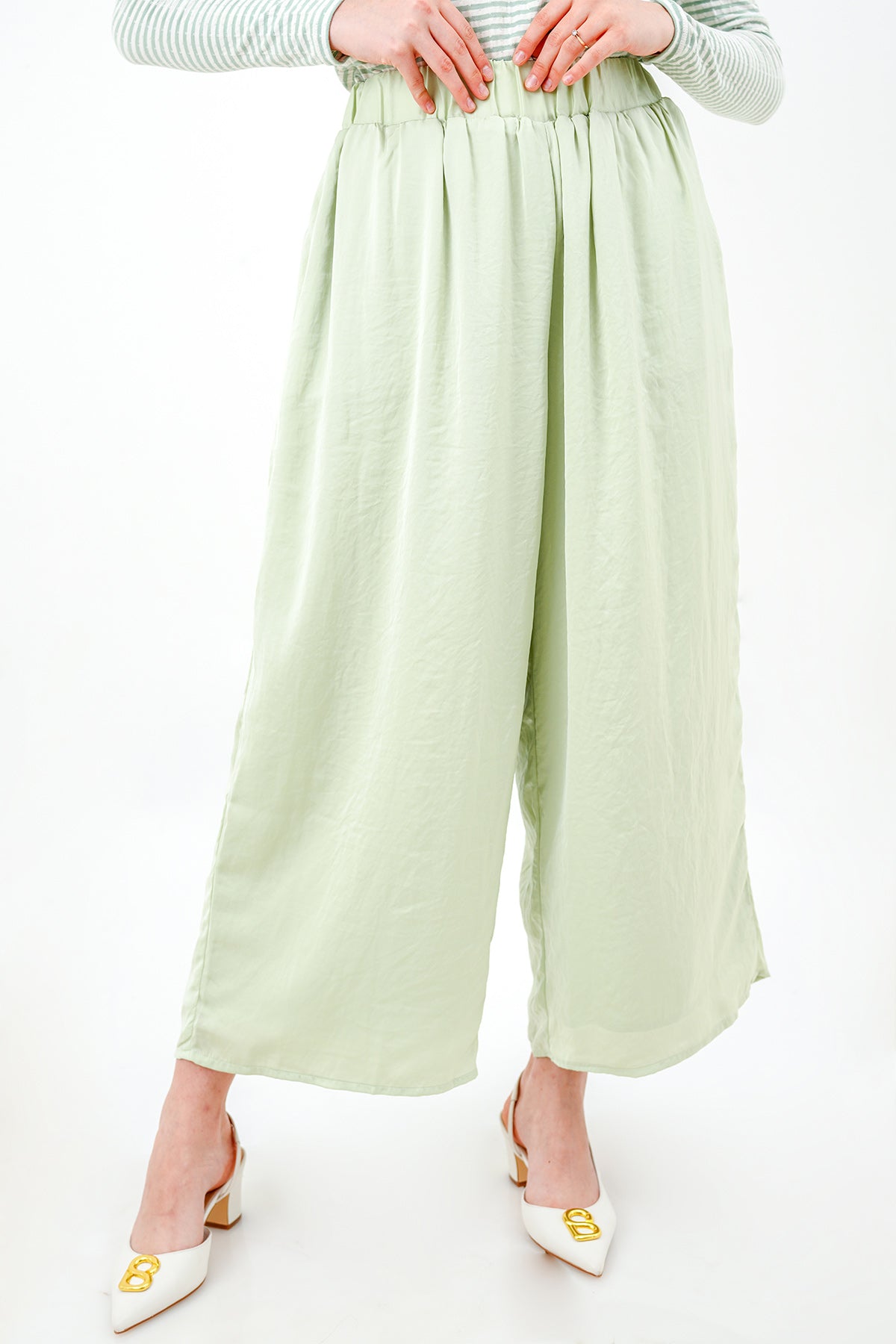 Flowy Wide Pants - Mint