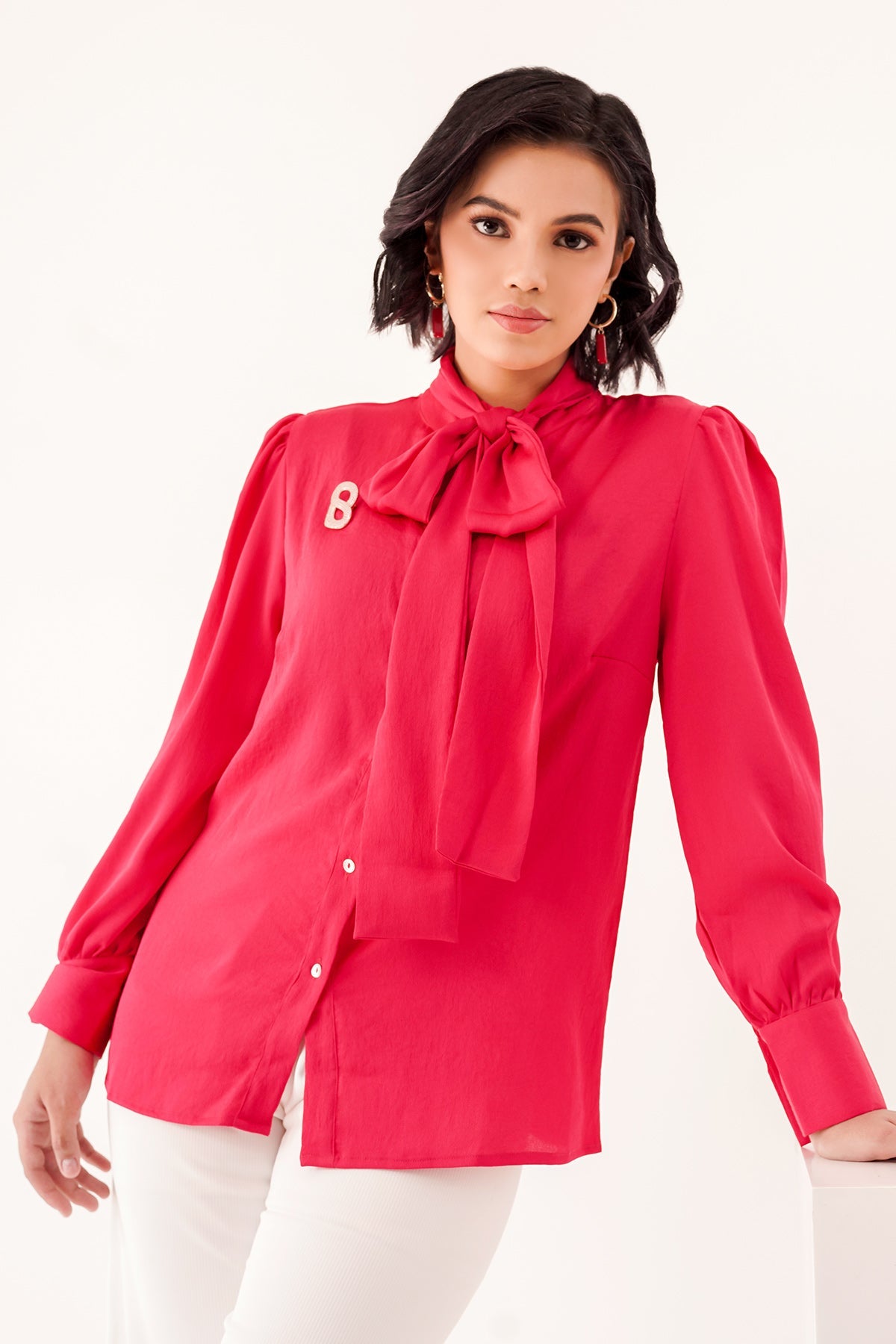 Risa Tie Top - Magenta