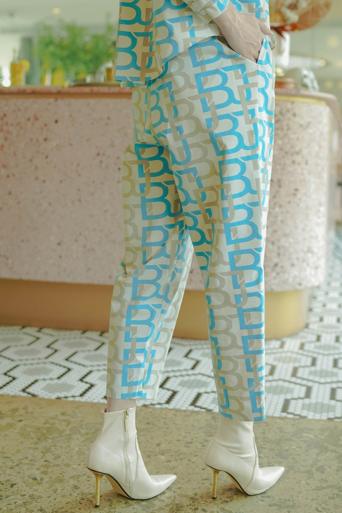 Monogram Pants - Blue