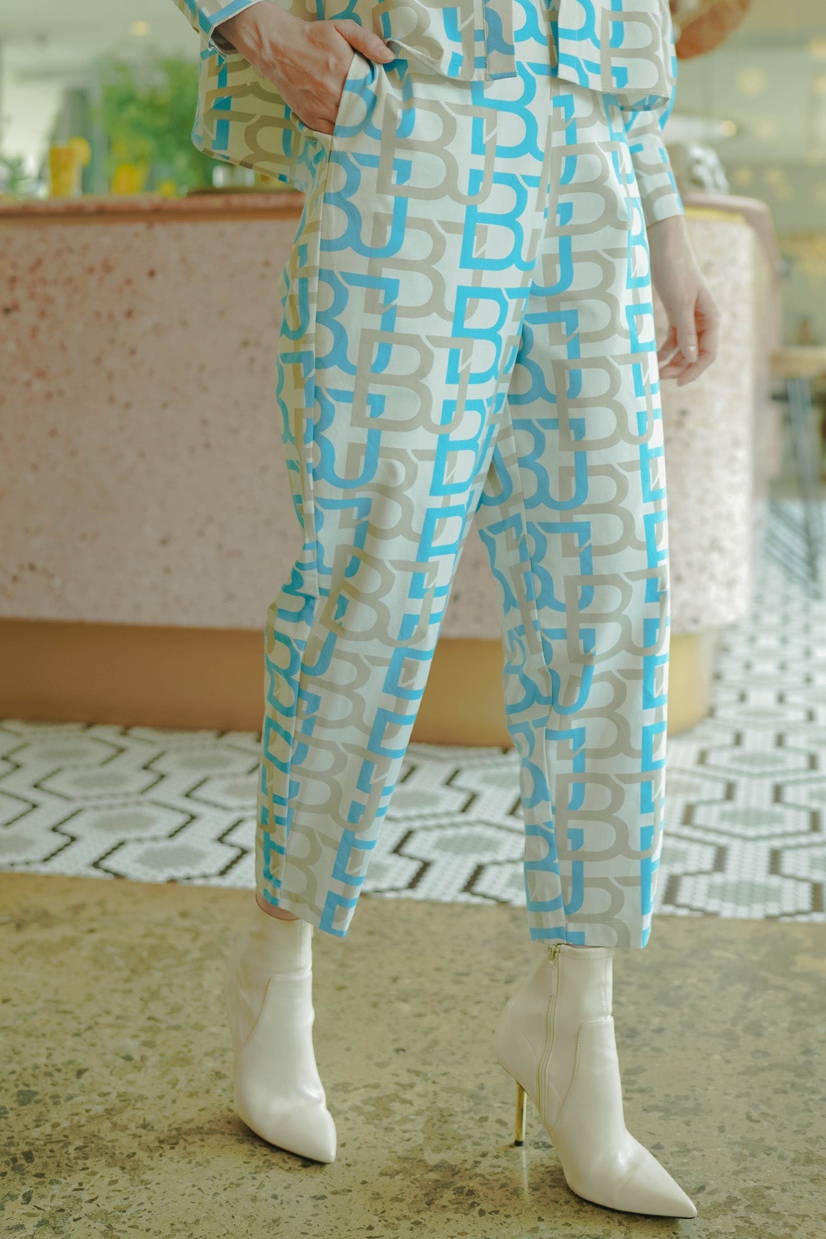 Monogram Pants - Blue