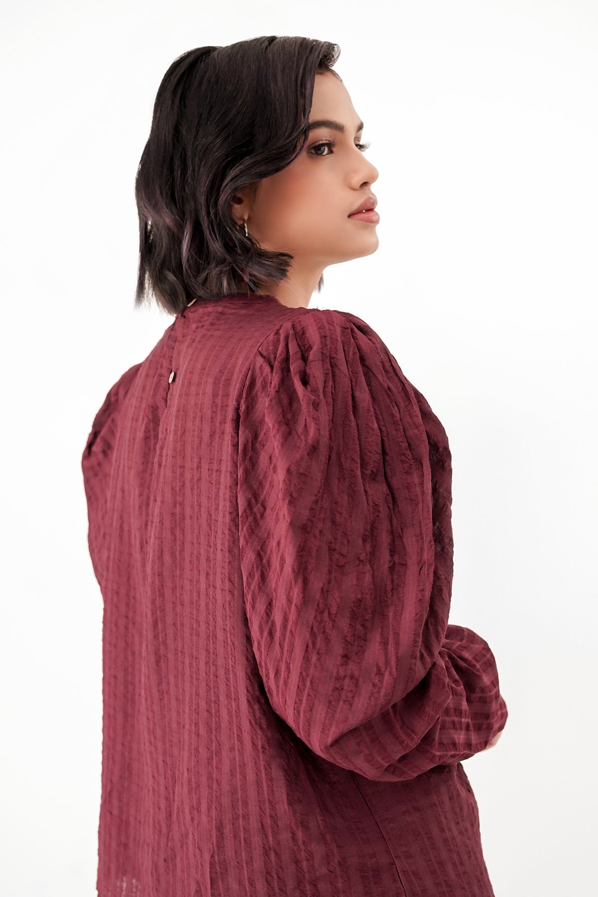 Mina Puff Sleeve - Plum