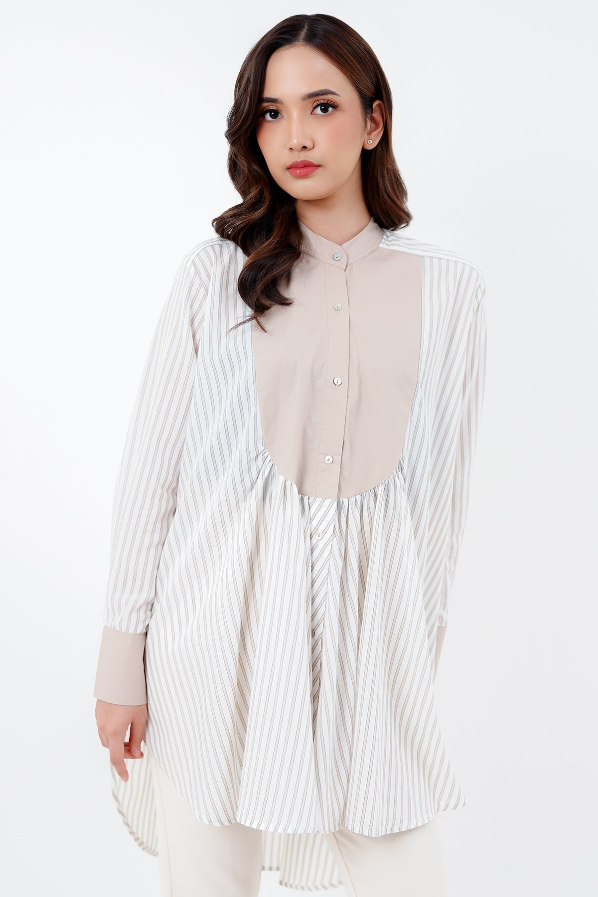 Dania Shirt - Brown Stripes