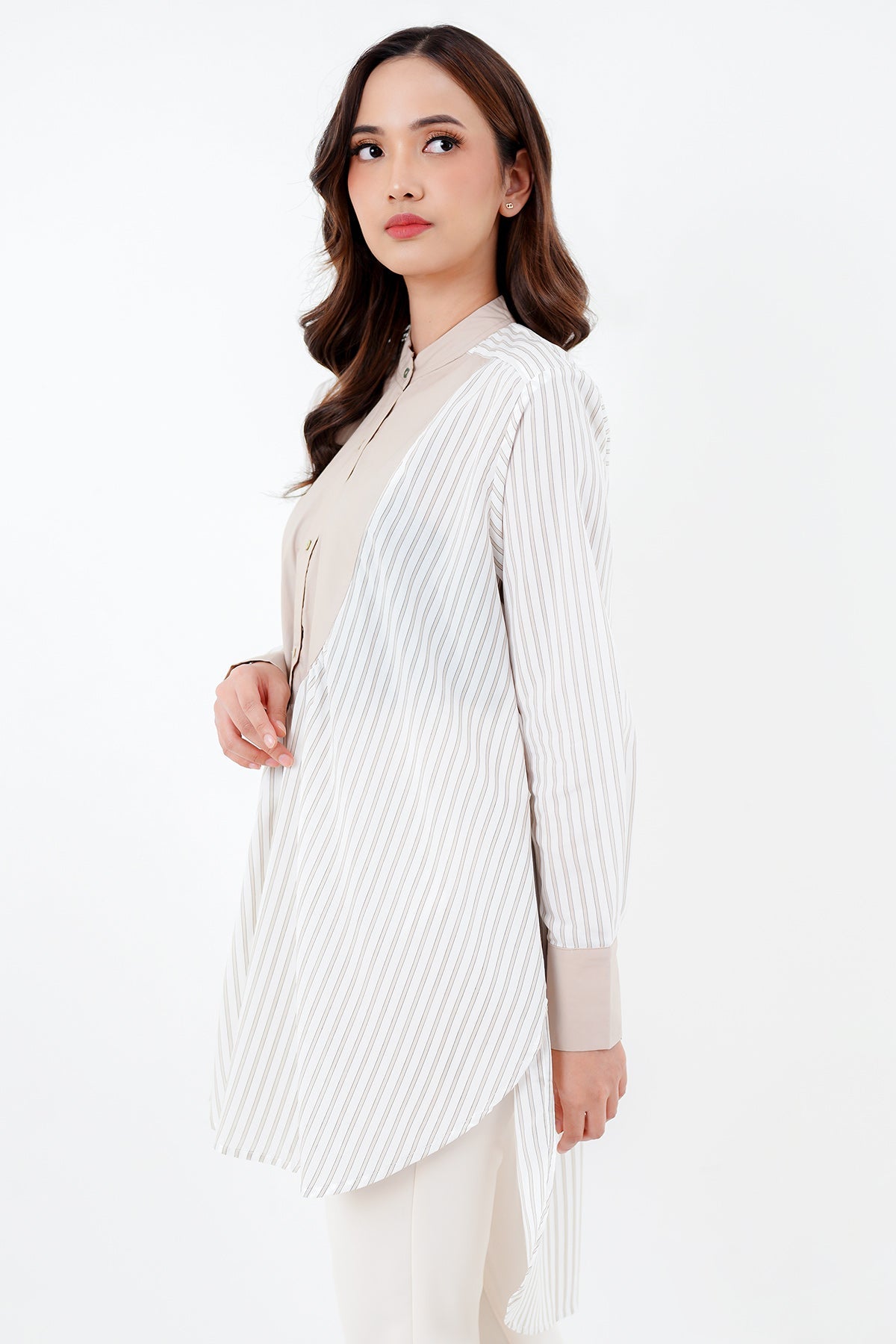 Dania Shirt - Brown Stripes