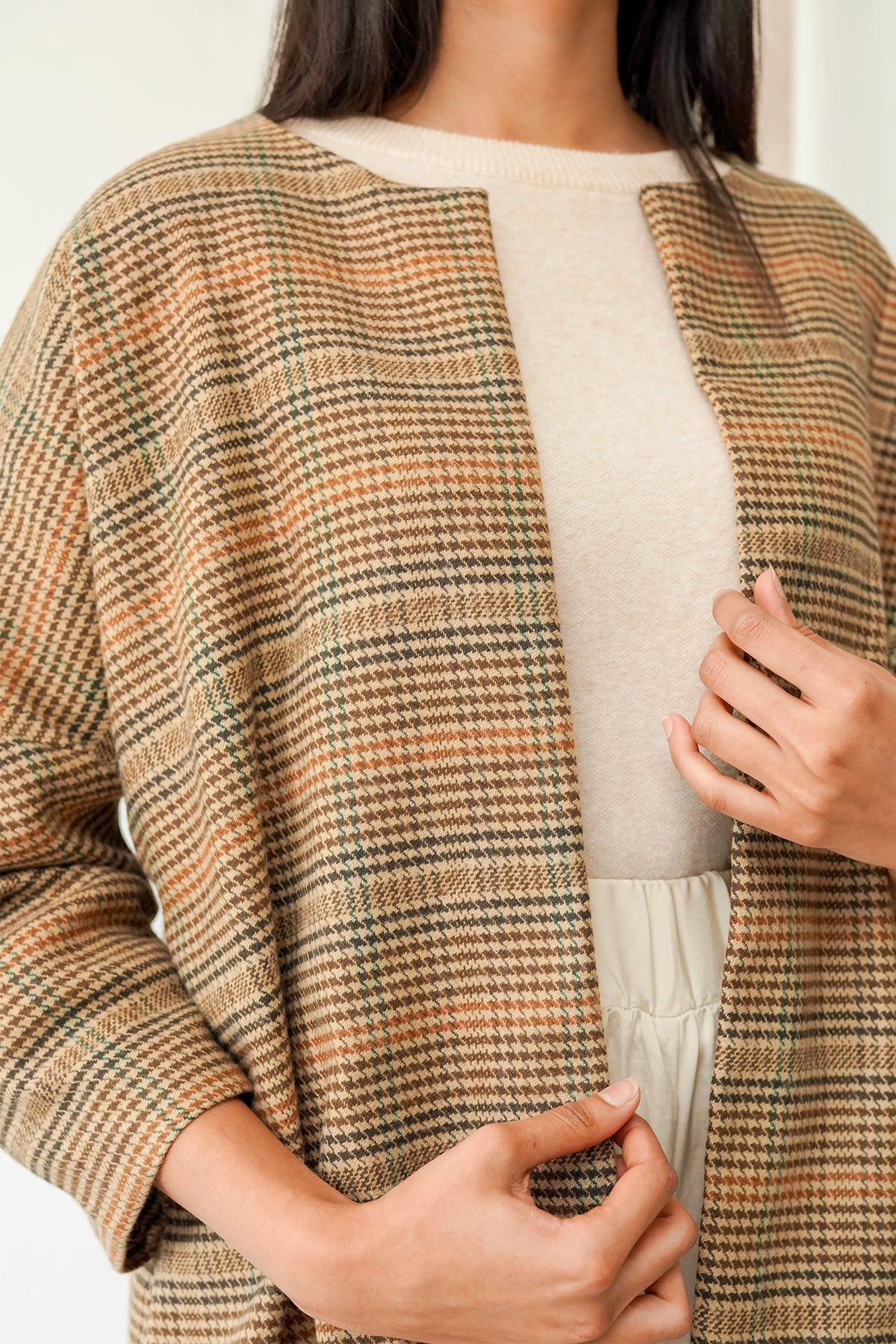 Donna Outer - Brown Plaid