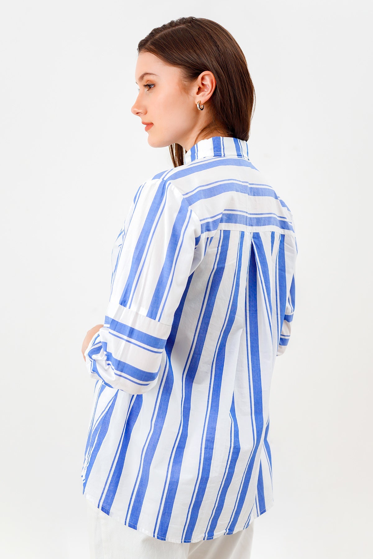 Reta Shirt - White/Blue