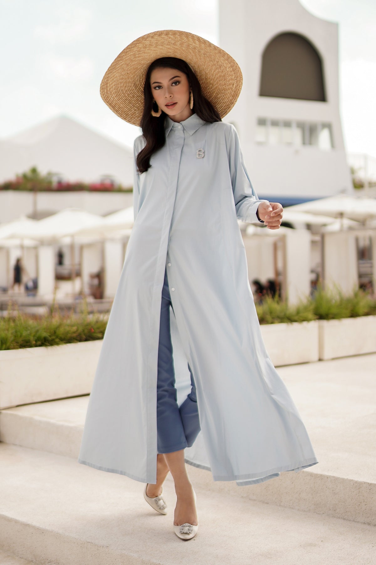 Samara Shirt Dress - Blue
