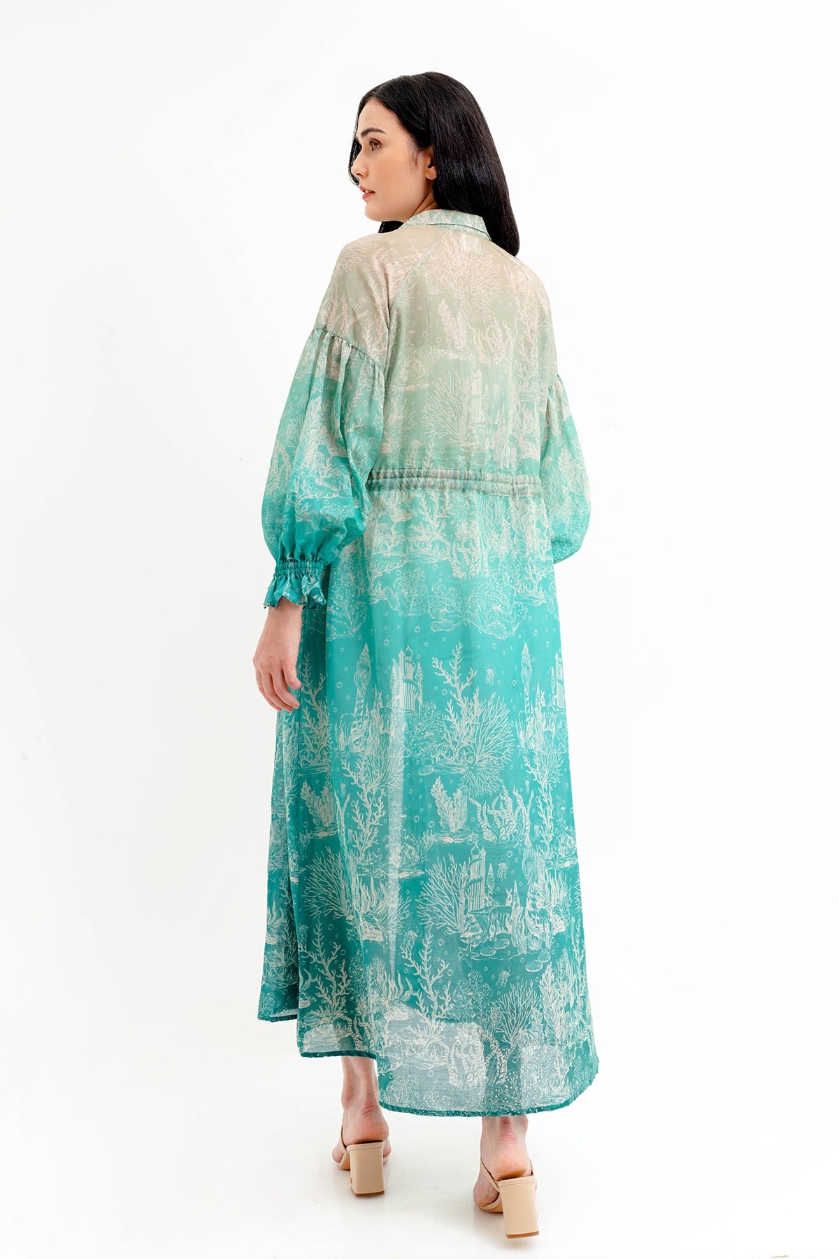 El Mar Minorca Drawstring Long Outer - Aqua