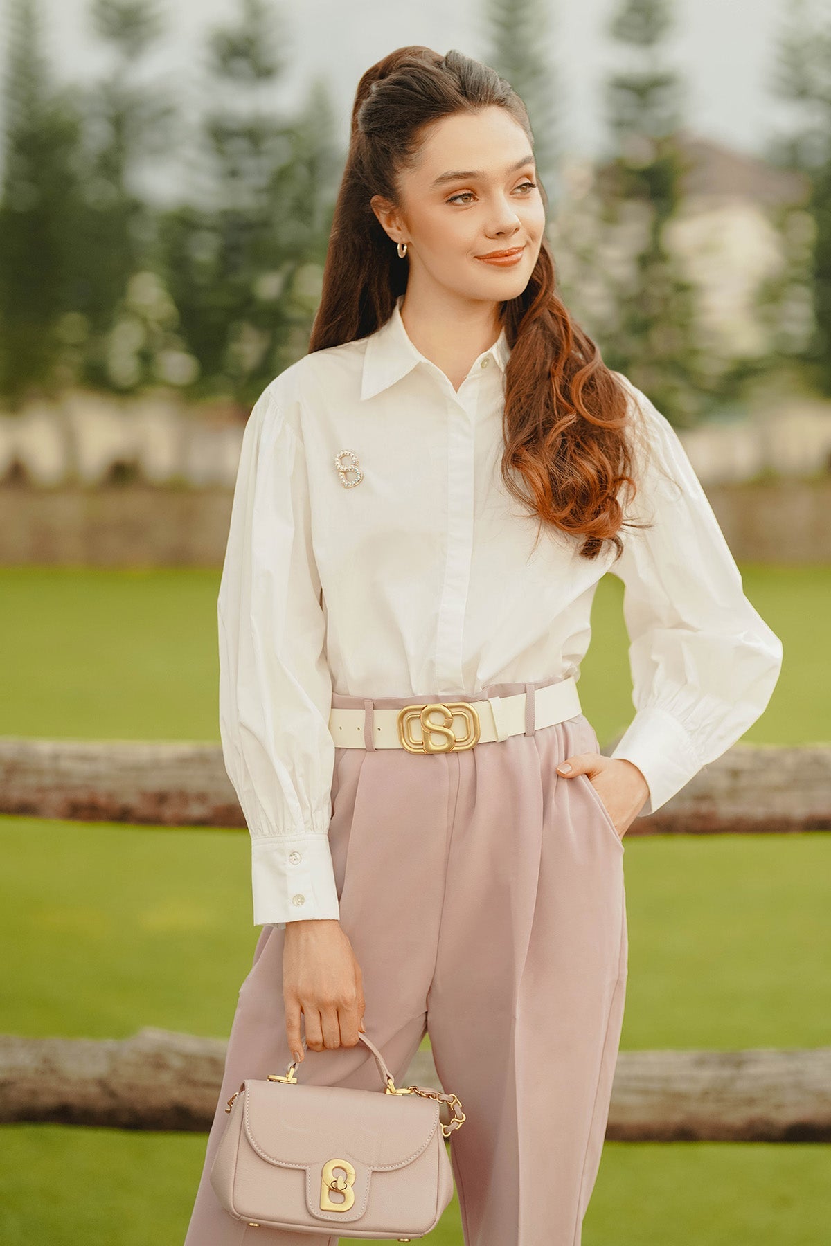 Amanda Shirt with Puff Sleeve - Broken White
