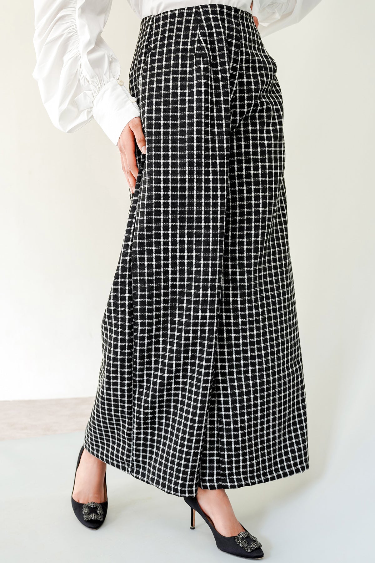 Tony Plaid Pants - Black
