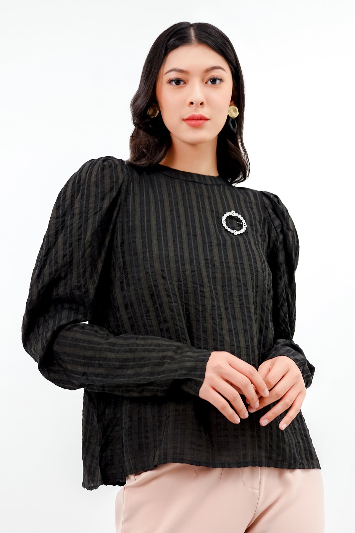 Mina Puff Sleeve - Black